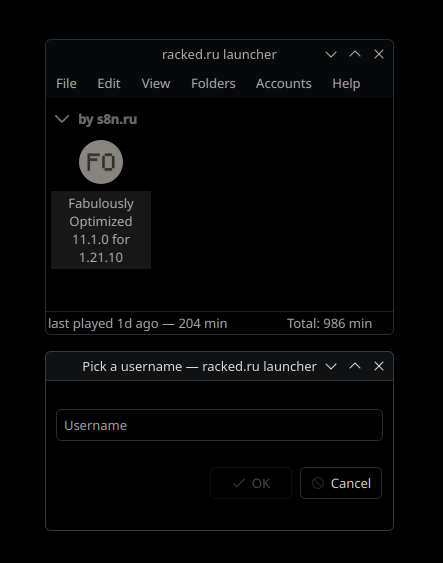 racked.ru launcher